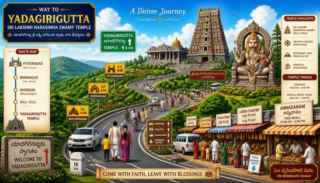 How to Reach Yadagirigutta Temple