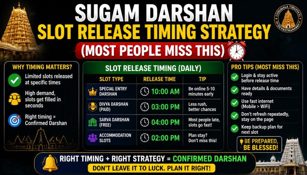 Sugam Darshan Slot Release