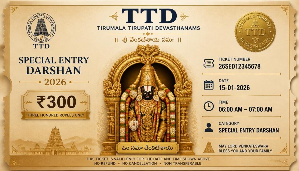 TTD ₹300 Special Entry Darshan