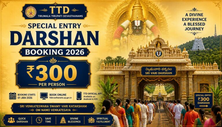 TTD ₹300 Special Entry Darshan Booking 2026