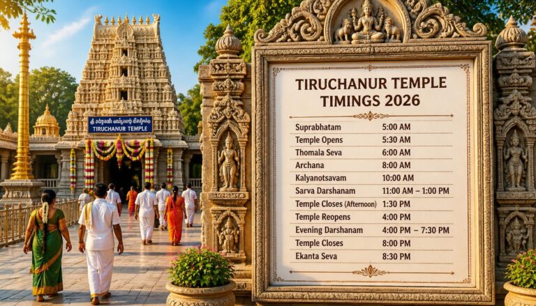 Tiruchanur Temple Timings 2026