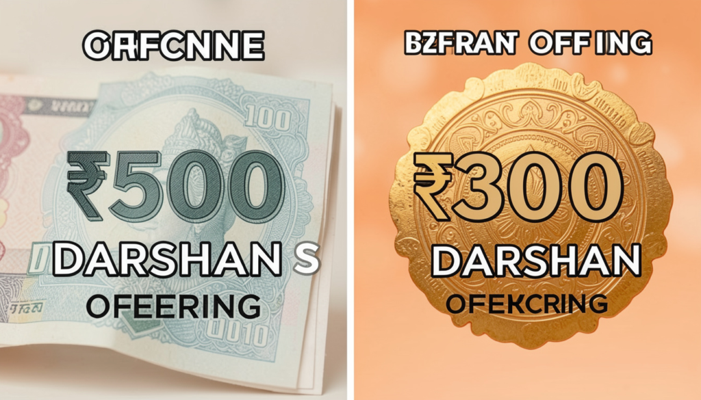 ₹500 vs ₹300 Darshan Comparison