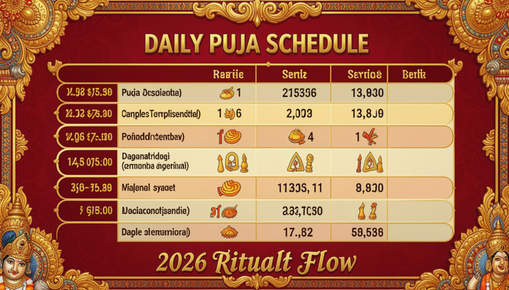 Daily Puja Schedule at Jagannath