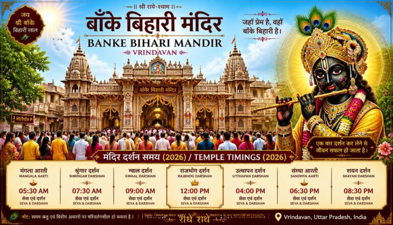 Banke Bihari Mandir Timings 2026