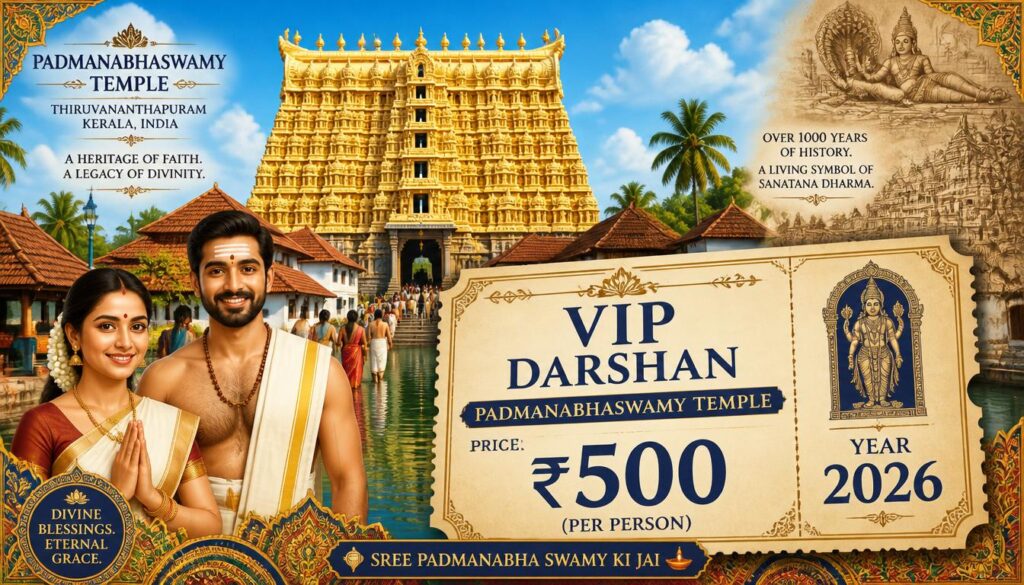 Padmanabhaswamy Temple VIP Darshan Ticket Price
