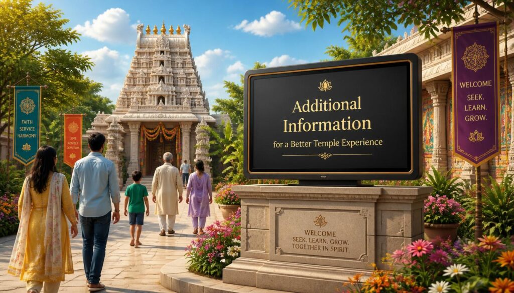 Additional Information for a Better Temple Experience