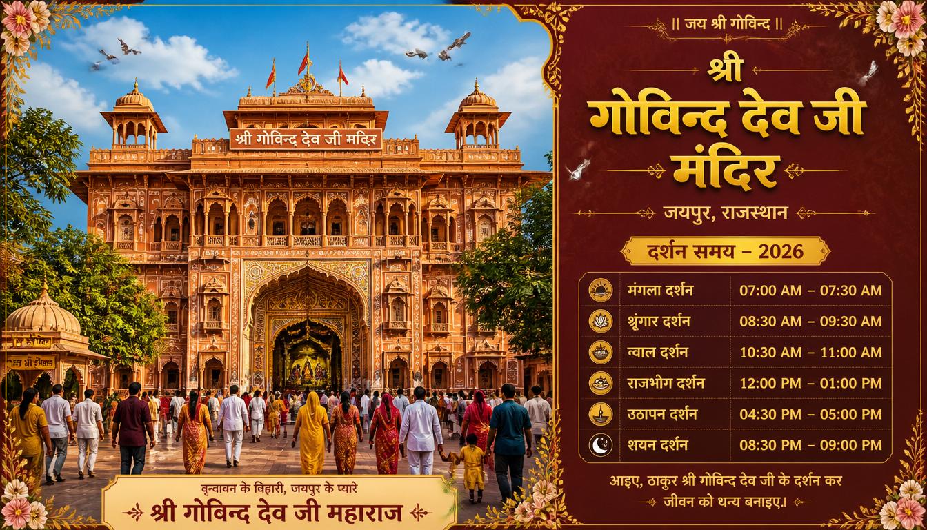 Govind Dev Ji Temple Darshan Timing 2026