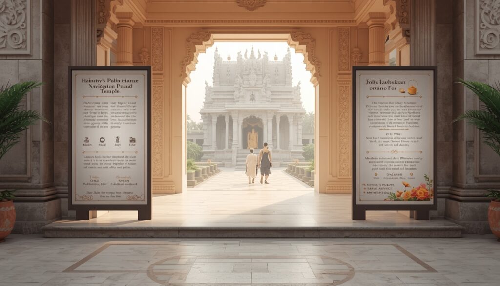 the Temple Booking and Navigation Experience