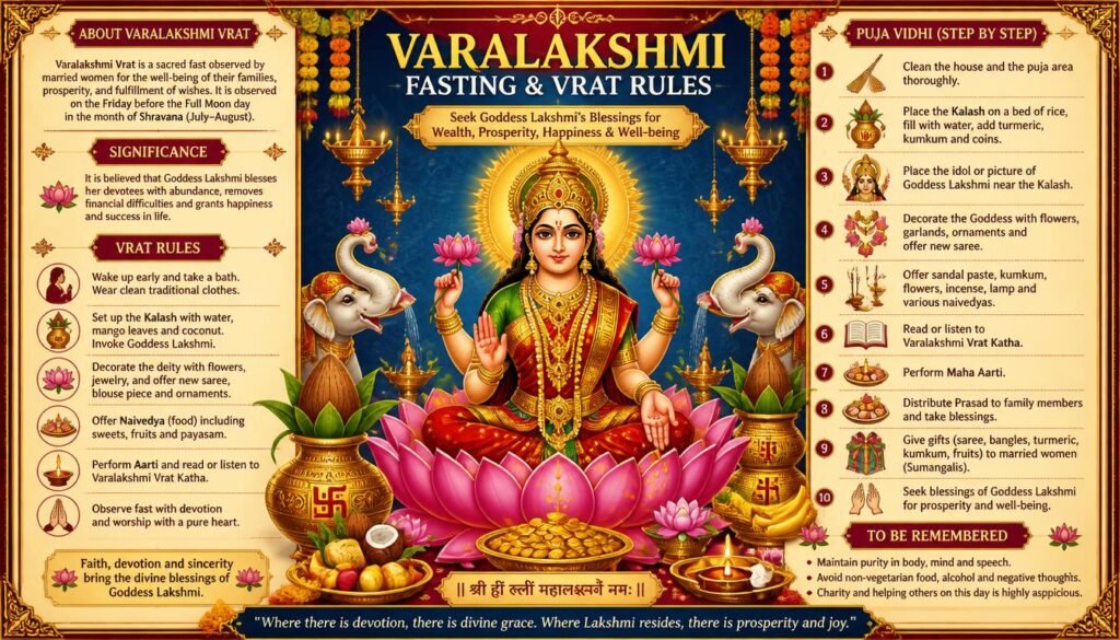 Varalakshmi Fasting and Vrat Rules