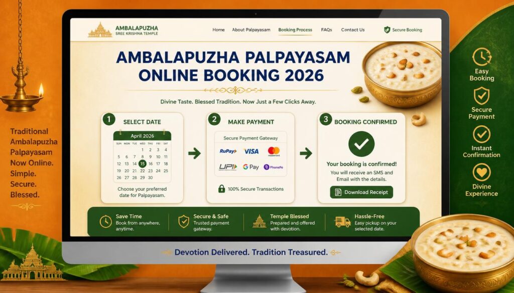 Ambalapuzha Palpayasam Online Booking 2026