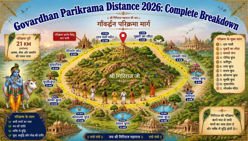 Govardhan Parikrama Distance 2026