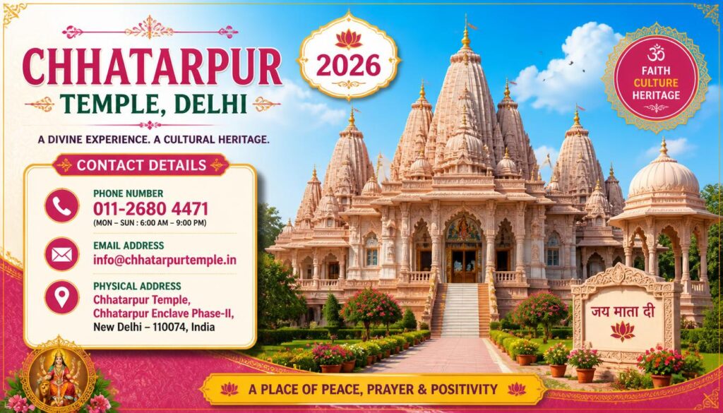 Chhatarpur Temple Contact Details 2026