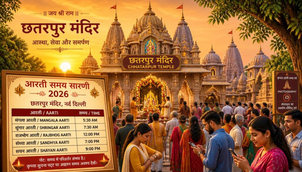 Chhatarpur Temple Aarti Timings 2026