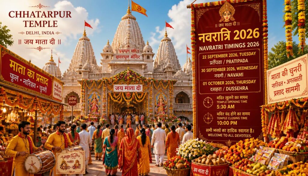 Chhatarpur Temple Navratri Timings 2026