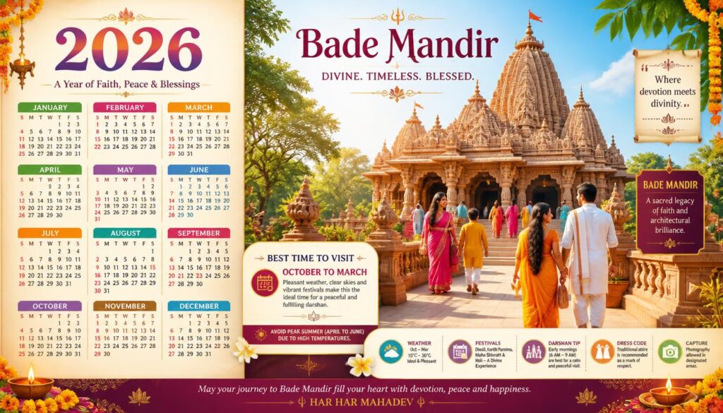 Best Time to Visit Bade Mandir in 2026
