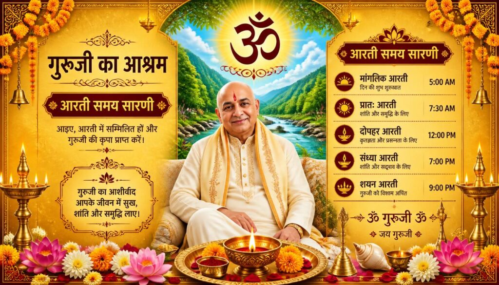 Aarti Schedule at Guruji Ka Ashram