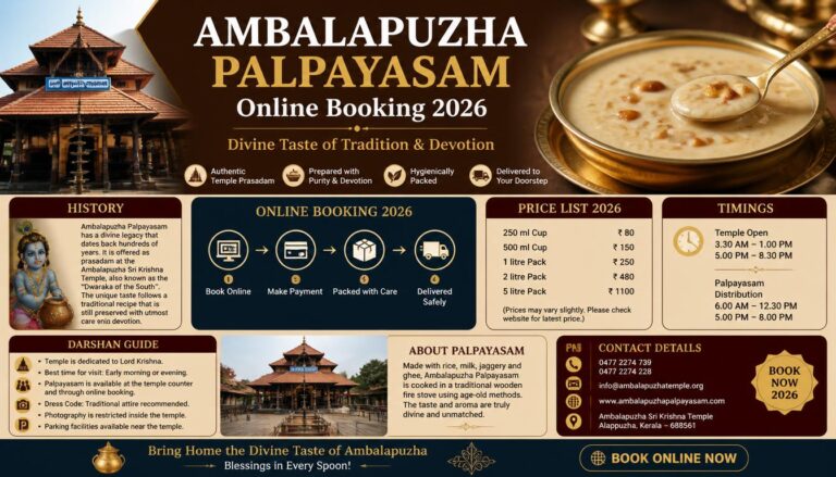 Ambalapuzha Palpayasam Online Booking 2026
