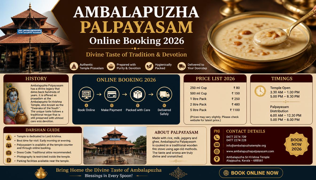 Ambalapuzha Palpayasam Online Booking 2026
