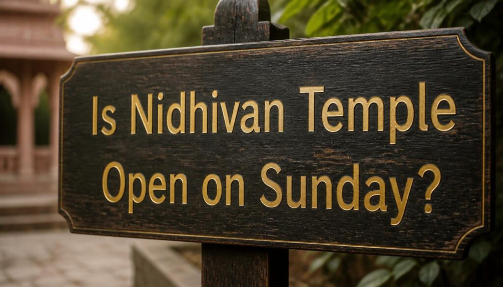 Is Nidhivan Temple Open on Sunday?