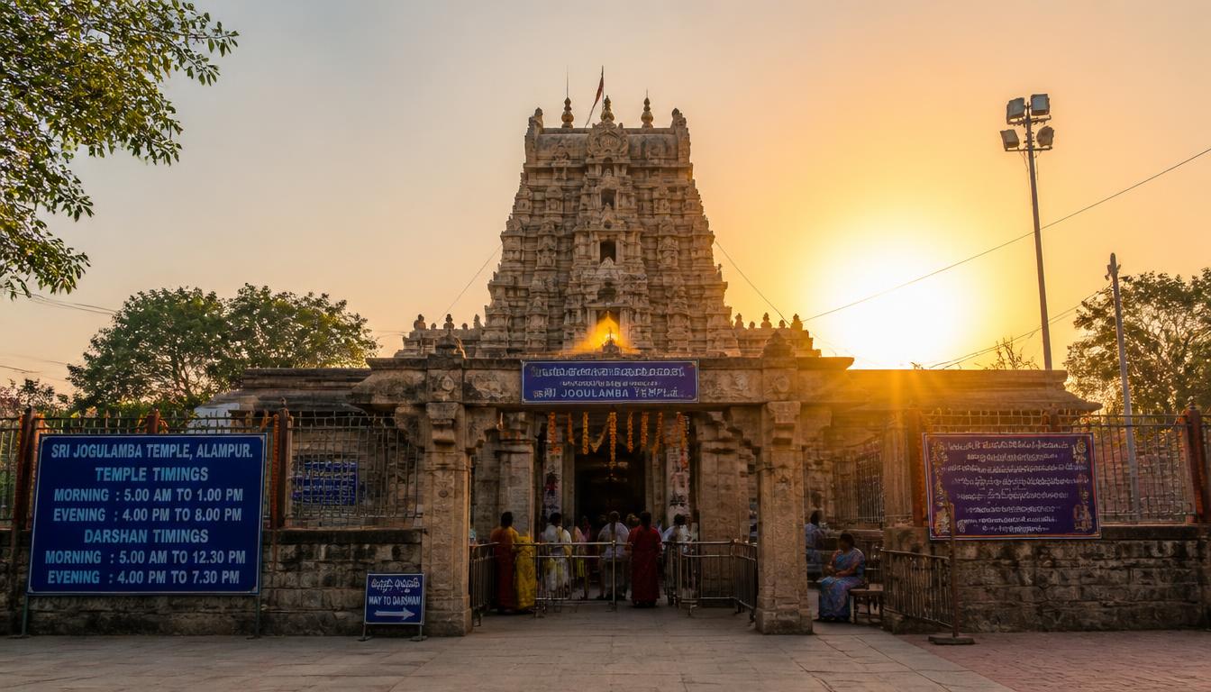 Jogulamba Devi Temple Alampur Timings Today