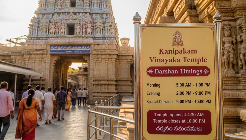 Kanipakam Vinayaka Temple Darshan Timings