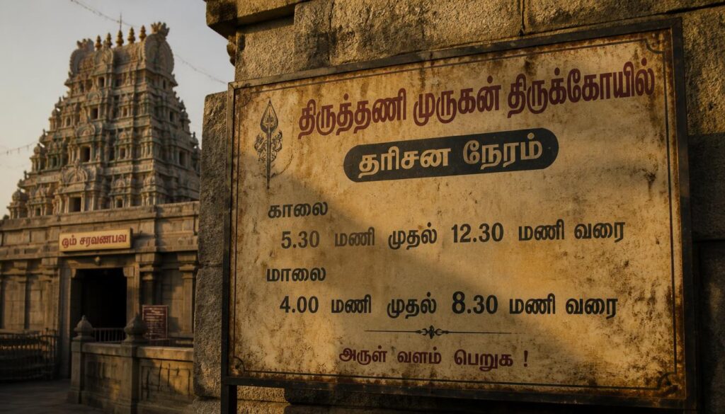 What Time Does Thiruthani Murugan