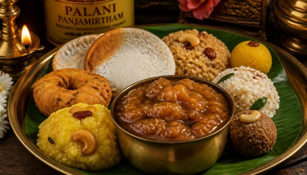 Palani Panjamirtham and Temple Prasadam