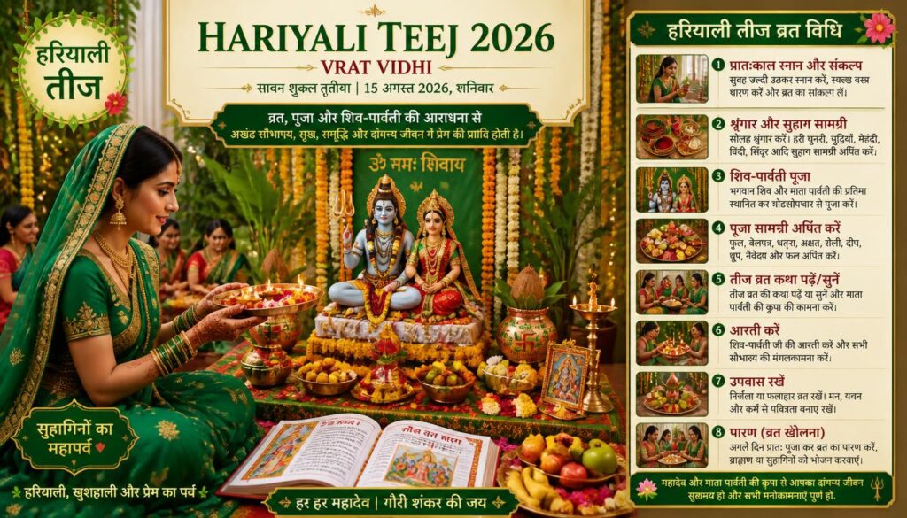 Hariyali Teej 2026 Vrat Vidhi