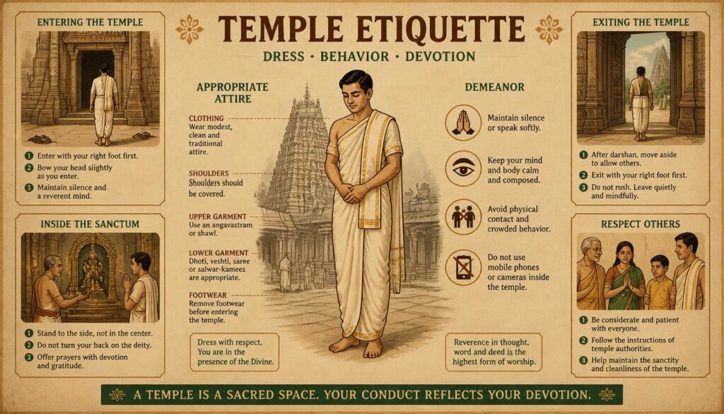 Dress, Behaviour and Practical Temple Etiquette