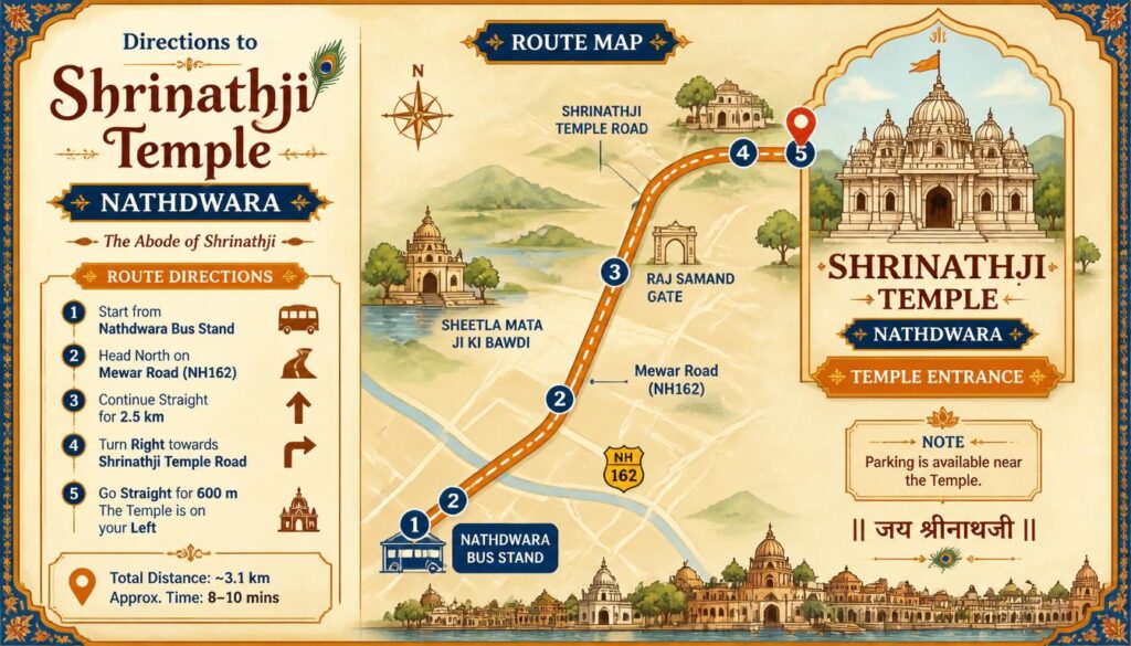 How to Reach Shrinathji Temple in Nathdwara