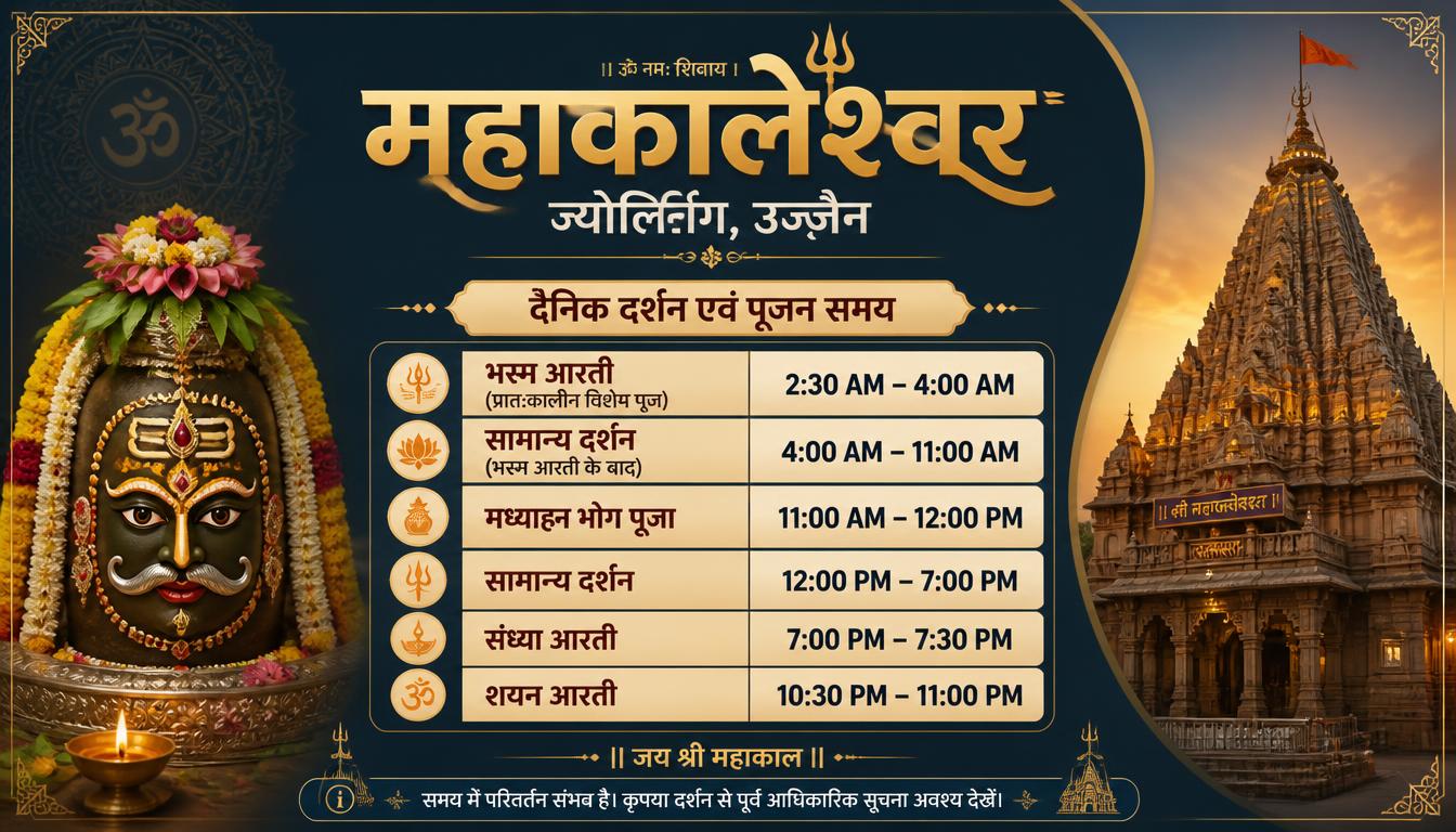Mahakaleshwar Jyotirlinga Timings Today