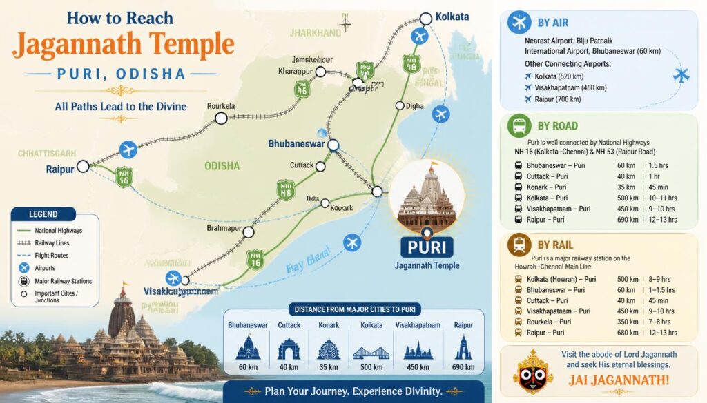 How to Reach Jagannath Temple, Puri, Odisha
