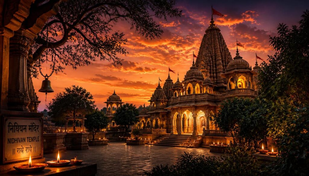 Nidhivan Temple Evening Timings