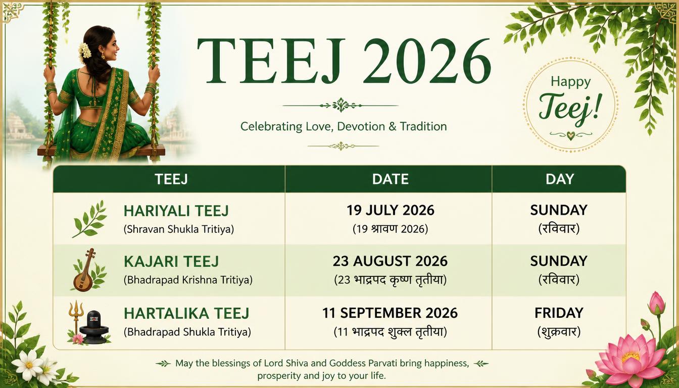 Teej 2026 Calendar