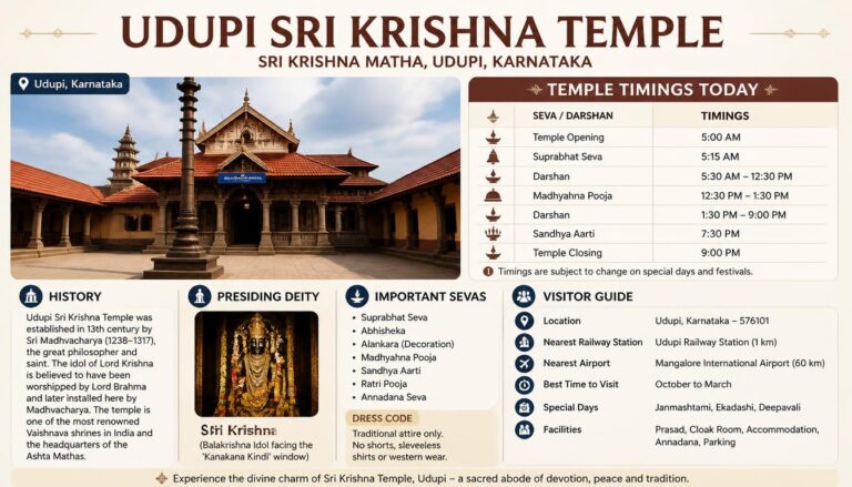 Udupi Sri Krishna Temple Timings Today