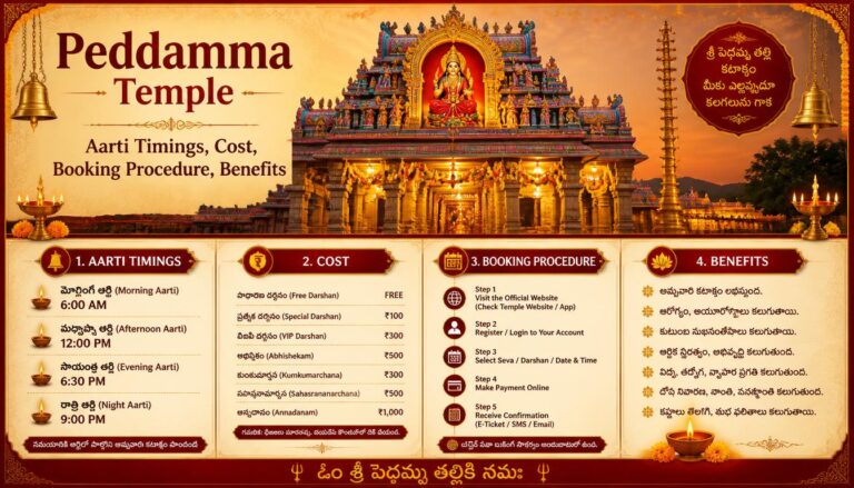Peddamma Temple Aarti Timings