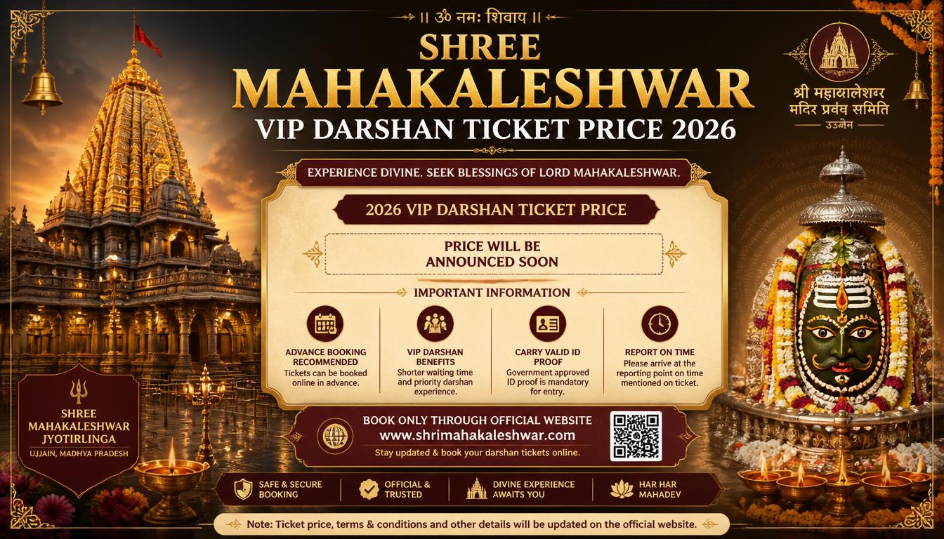 Shree Mahakaleshwar VIP Darshan Ticket Price 2026