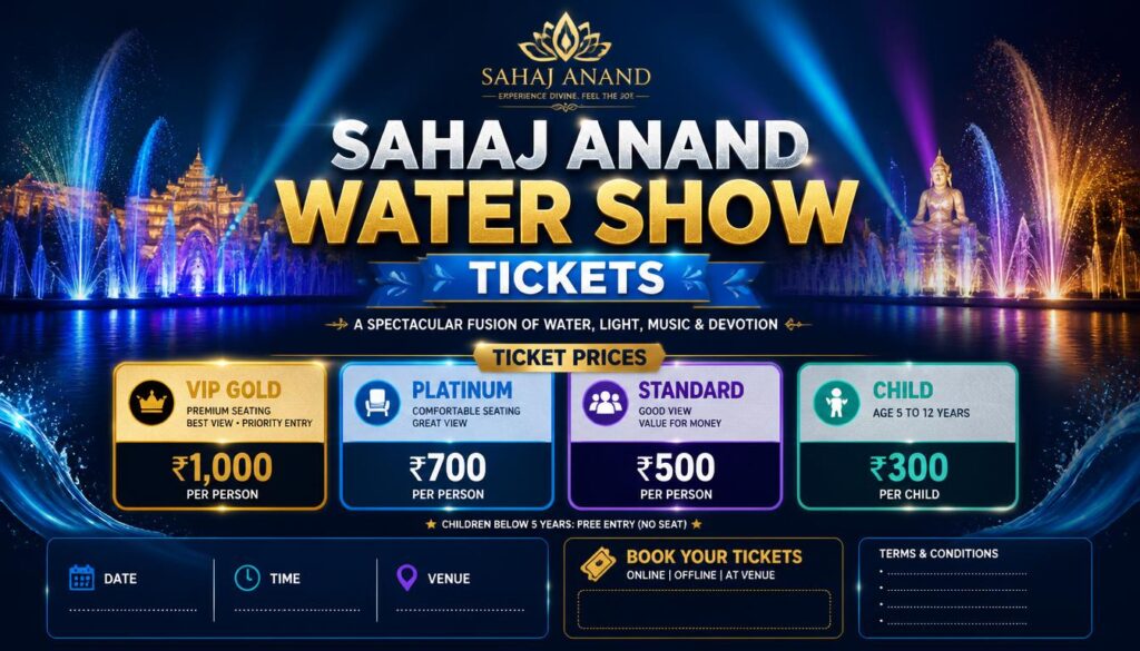 Sahaj Anand Water Show Tickets