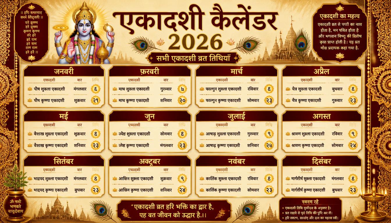 एकादशी 2026 तारीखें