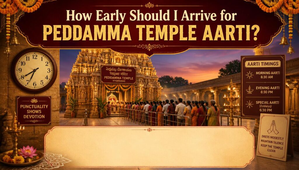 Arrive for Peddamma Temple Aarti?